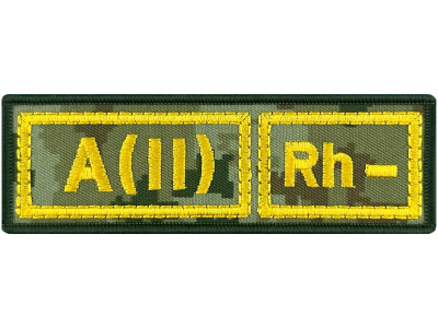 Полоска группа крови ПС AB(IV) Rh+ на цифре тактика.